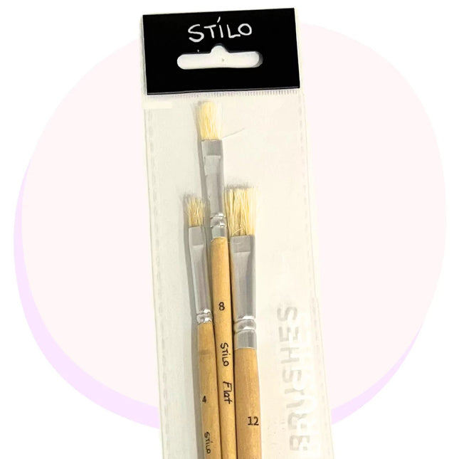 Stilo Assorted Art Paint Brush 3 Pack