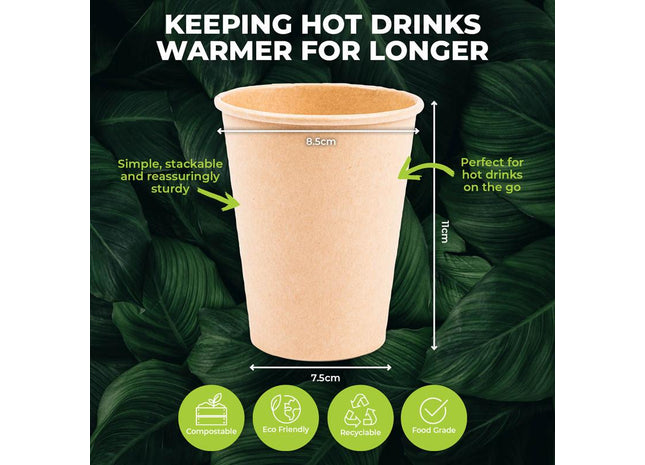 Eco-Friendly Disposable Coffee Cup 50 Pack