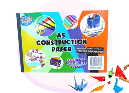 Coloured Paper Pad Origami Construction Coloured Paper A5