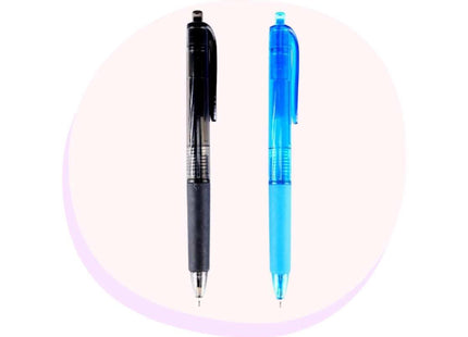 Ballpoint Writing Pens Retractable Blue Black 2 Pack