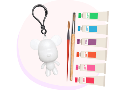 Bear DIY Paint Keychain Kit