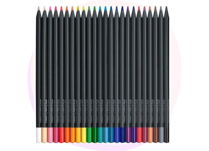Faber-Castell Black Edition Colour Pencils Tin 24 Pack