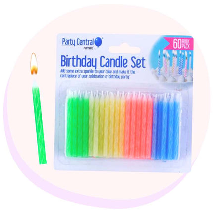 Birthday Candle Set 60 Pack