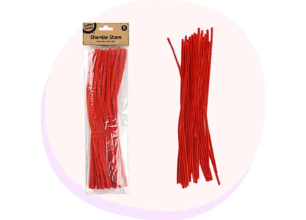 Chenille Stem Pipe Cleaners 30cm 50 Pack