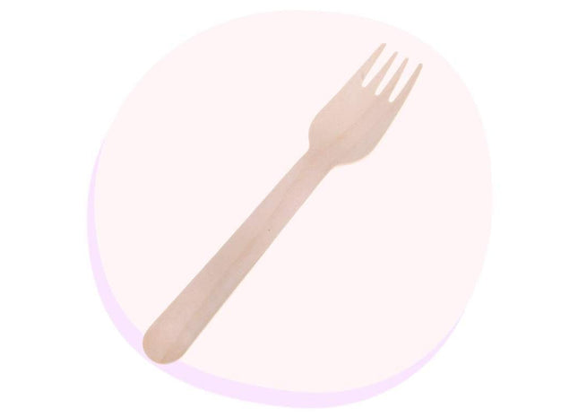 Disposable Wooden Fork 50 Pack