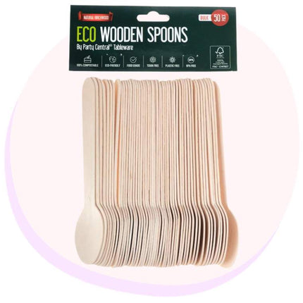 Disposable Wooden Spoon 50 Pack
