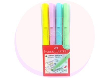 Faber-Castell Textliner Pastel Slim - Pack of 4