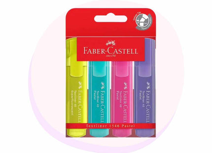 Faber Castell Textliner Highlighter Pastel 4 Pack