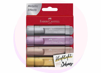 Faber Castell Metallic Highlighters 4 Pack | Back to School