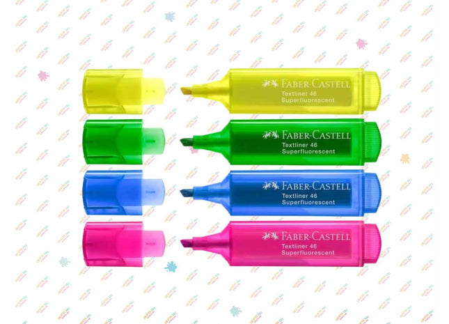 Faber Castell Highlighters Assorted 4 Pack