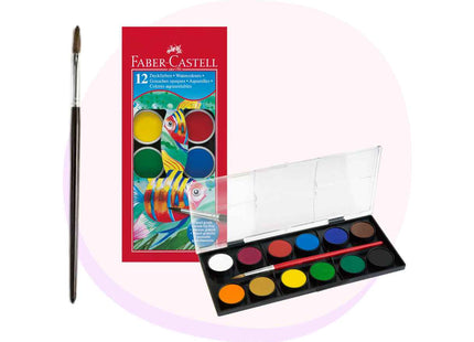 Faber Castell School Watercolour Paint Set 13 Pc