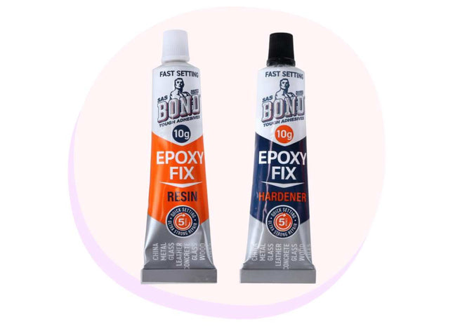 Glue Epoxy Fix Includes Hardener & Resin 2pk Tubes
