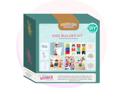 Kids Builder Craft Kit | Wood Craft Blocks | Creative Kit