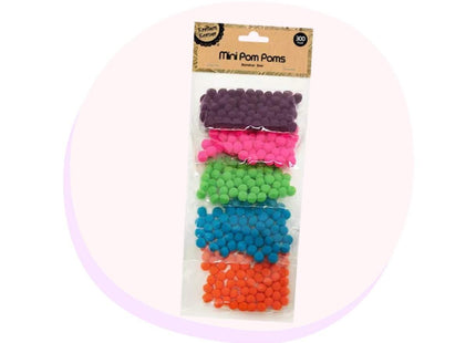 Pom Pom Assorted Colours 300 Pack