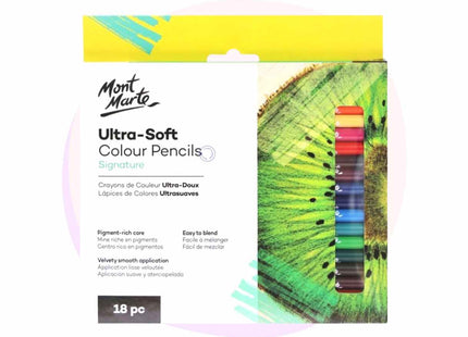 Mont Marte Ultra Soft Colour Pencils 18pk