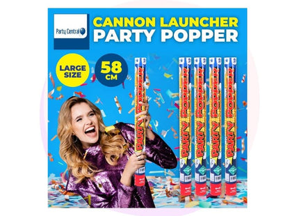 Party Popper 58cm Large Twist Release Shimmering Confetti