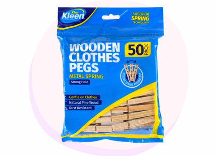 Wooden Pegs 50 Pack - Pine