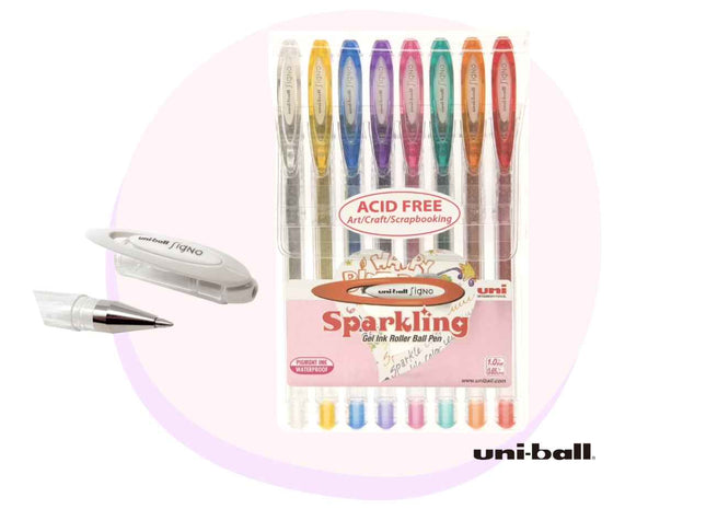 Uni-Ball Signo Gel Pens Sparkling 8 Pack