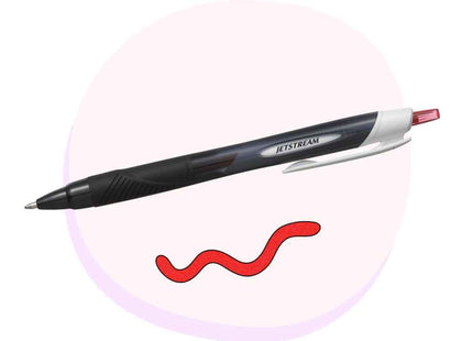 Uniball Jetstream Retractable Rollerball Pen Medium 1mm - Red | Writing Pens | Wholesale Pens |Red Pens