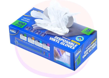 Vinyl Clear Powder Free Gloves Disposable 100 Pack