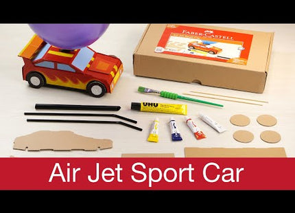 STEM KIT Racing Car DIY Kit | Faber Castell Craft Kit | Air Jet Sports Car 